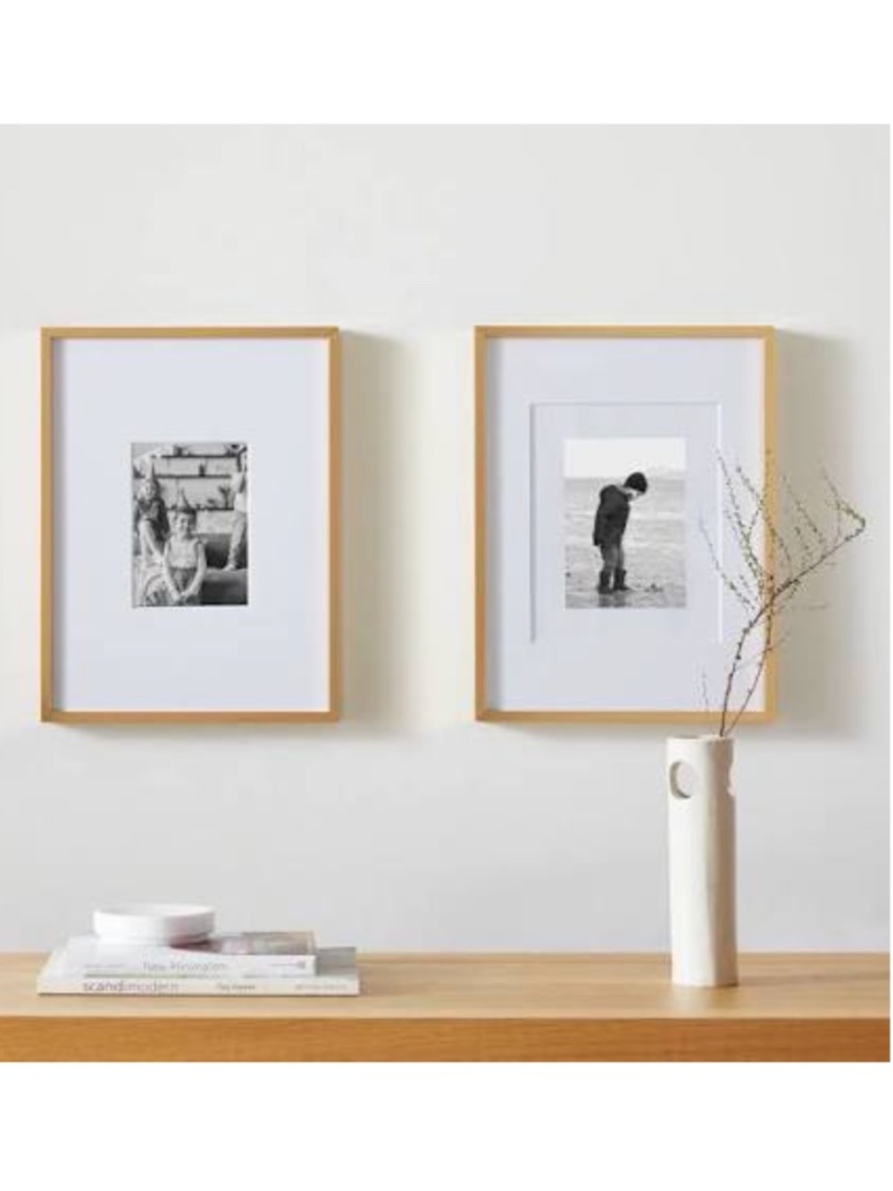 NWT OSI Brass Gallery Frame W/ Removable White Mat 5 x 7 in Glass Cover Glossy